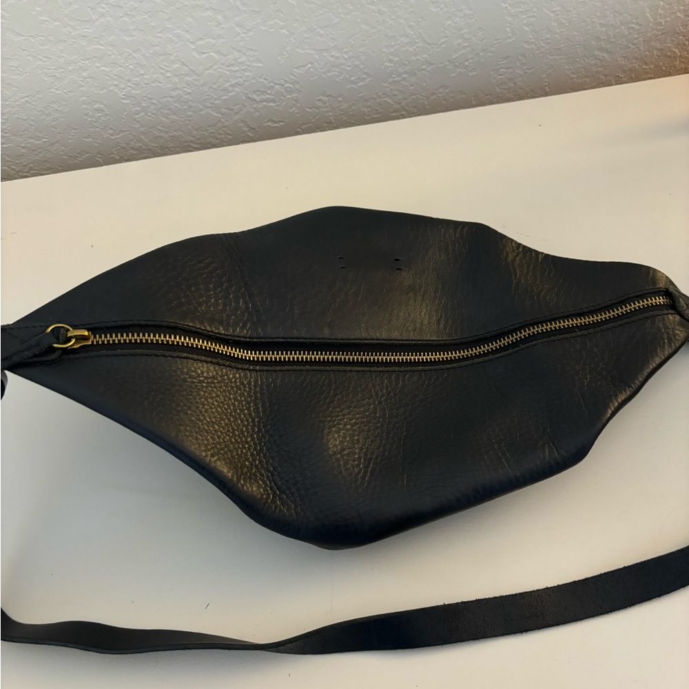 Madewell Black Leather Belt Bag